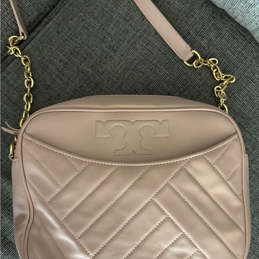Tory Burch Blush Quilted Crossbody Bag